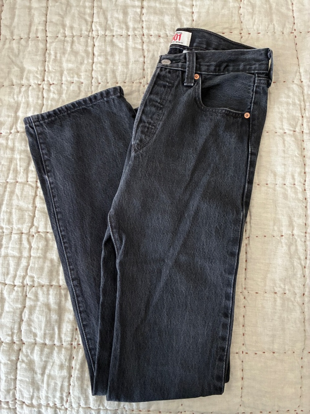 Levi's Original 501 Black Straight Leg Denim Jeans